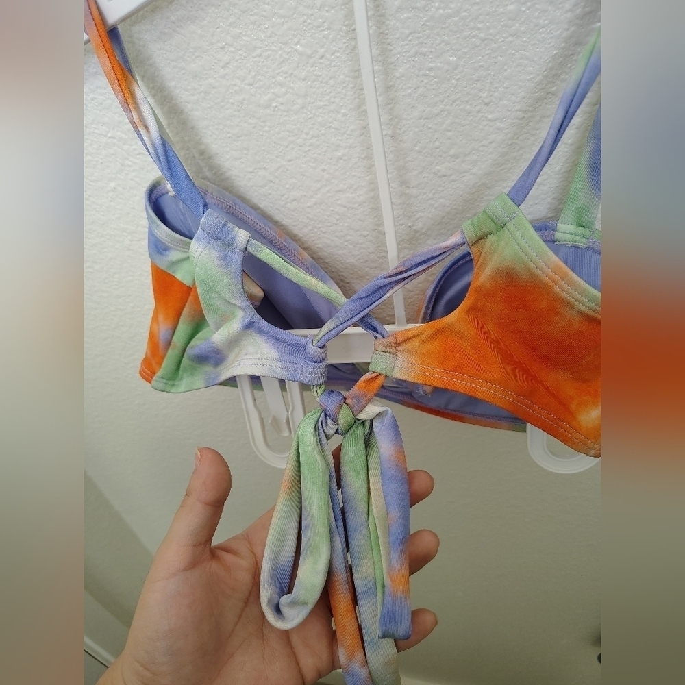 Lucky Brand Blue/Green /Orange Bikini Set Sz L NWOT - Picture 12 of 14